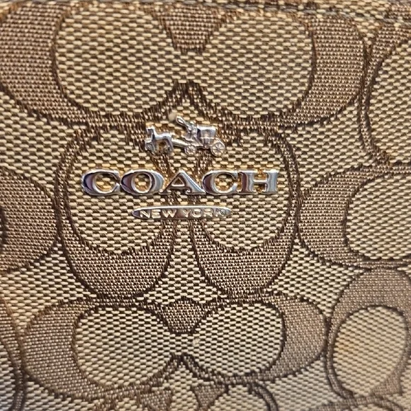 Coach Signature Logo Print Kelsey Bag Purse Pink And Matching Wallet - Picture 3 of 11